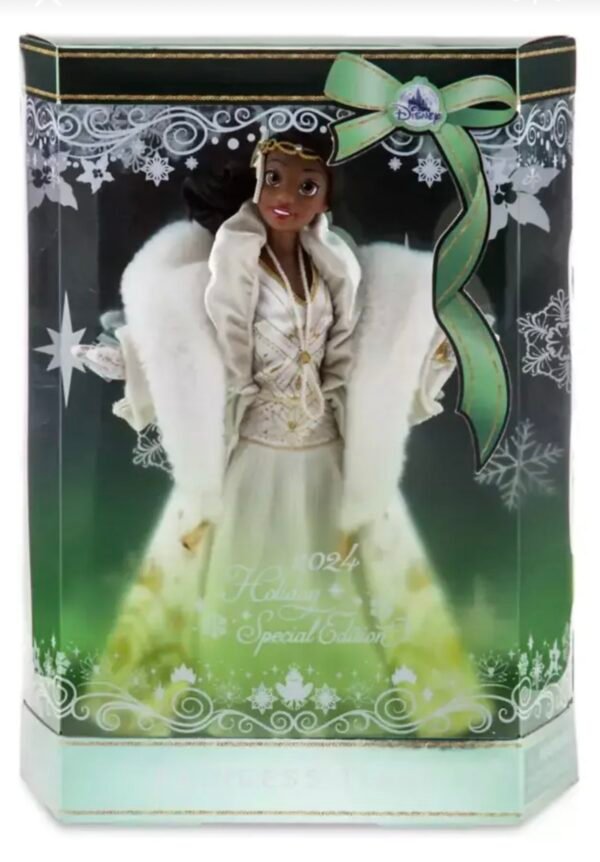 Tiana La Princesa y el sapo Muñeca 28cm Navidad Holiday 2023 Ed Especial Disney