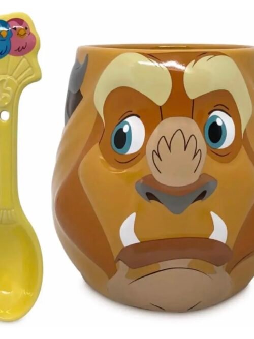 Bestia De Bella Y Bestia Taza Mug Con Cuchara Disney Store