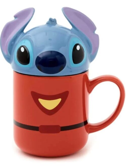 Taza Stitch Astronauta Con Tapa 500 Ml Disney Europa