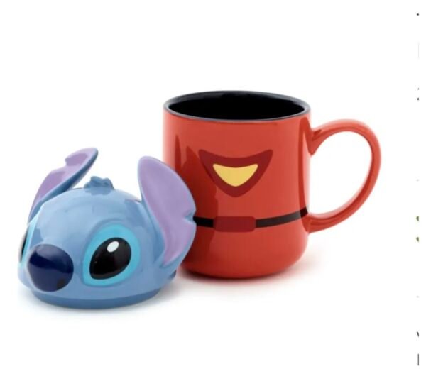 Taza Stitch Astronauta Con Tapa 500 Ml Disney Europa