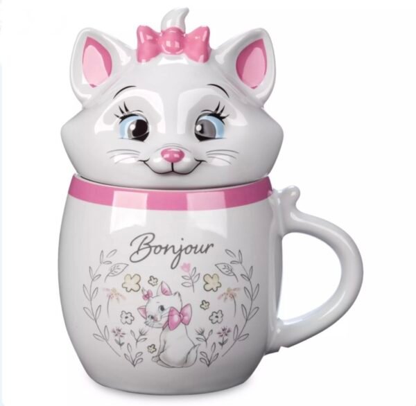 Taza Gata Marie Con tapa Los Aristogatos Disney Parks