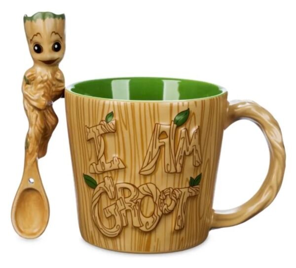 Taza Groot Con Cuchara 425ml Guardianes Disney Store