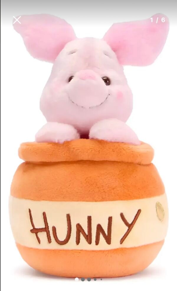 Piglet Peluche 18cm Tarro De Miel Disney Store Japón