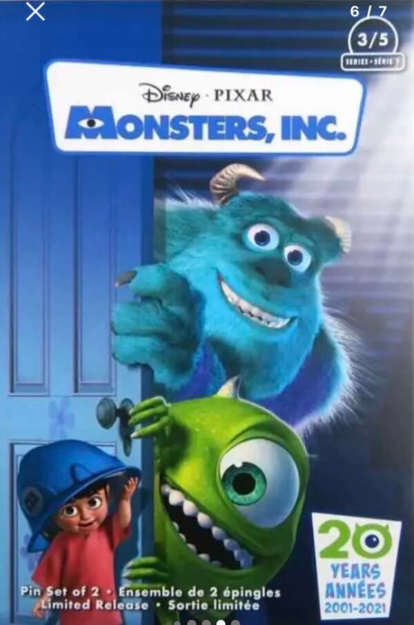 Monster Inc Vhs Set Pin Edición Ltda Disney Store