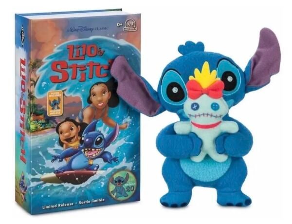 Stitch Peluche Experimento 626 Caja Vhs Edición Ltda Disney
