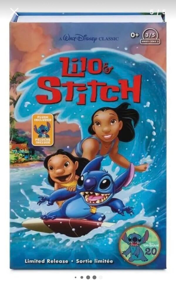 Stitch Peluche Experimento 626 Caja Vhs Edición Ltda Disney