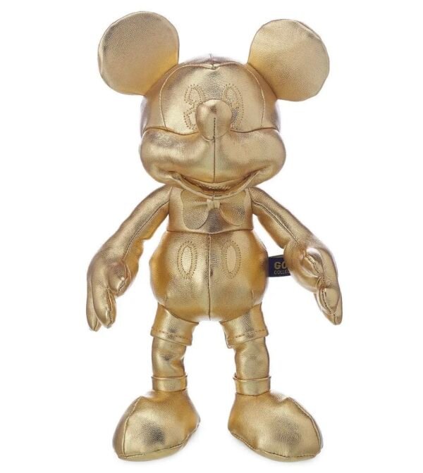 Mickey Mouse Peluche 28cm Gold Coleccion 90 Año Disney Store