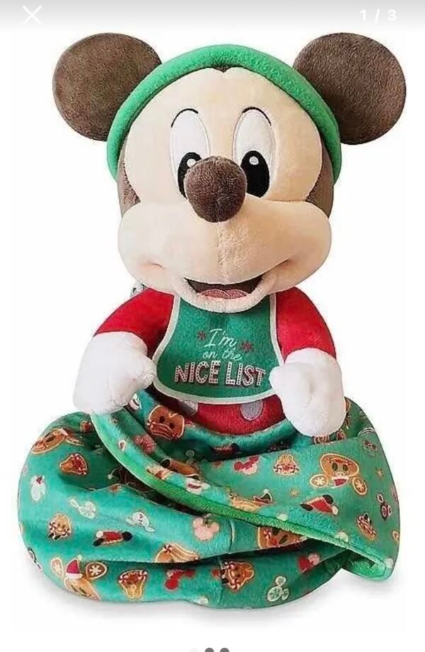 Peluche Mickey Mouse Bebé Navideño 25cm Ed Ltd Disney Store