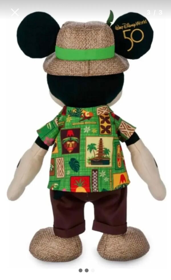 Mickey Mouse Peluche 40cm 50 aniv  Enchanted Tiki Room Disney Store 5/12