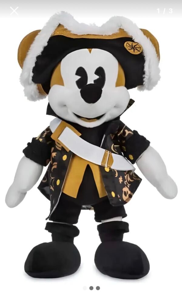 Mickey Mouse Piratas Del Caribe Peluche 40cm- 50 Aniv 2/12 Disney Store