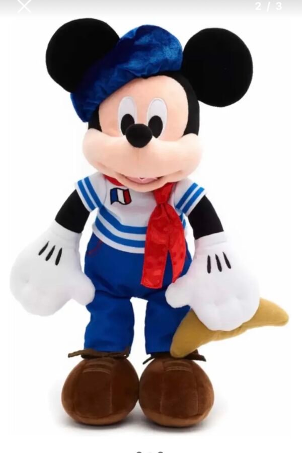 Mickey Mouse Peluche Con Croissant Paris 38cm Disney Paris