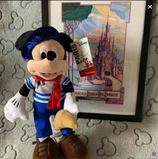 Mickey Mouse Peluche Con Croissant Paris 38cm Disney Paris