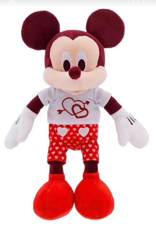 Mickey Mouse Peluche 28cm San Valentin 2024 Disney Store