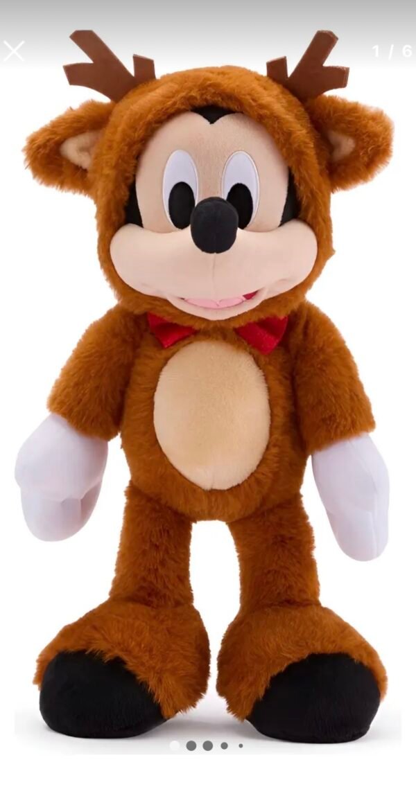 Mickey Mouse Reno Peluche 34cm Navideño Disney Europa