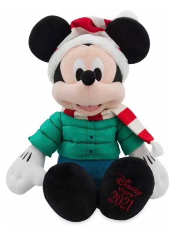Mickey Mouse Peluche Navideño 2021 De 36cm Disney Store