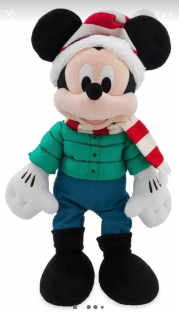 Mickey Mouse Peluche Navideño 2021 De 36cm Disney Store