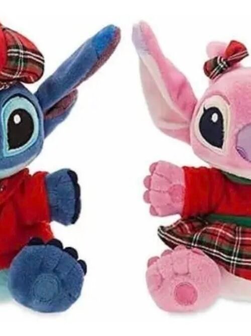 Stitch & Ángel Navideño Mini Peluches 15cm Disney Store