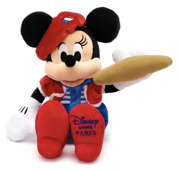Minnie Mouse Peluche 38cm Con Croissant Disney Store Paris