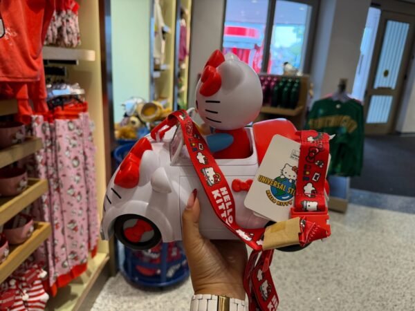 Palomera Hello Kitty en su Auto Universal Studios