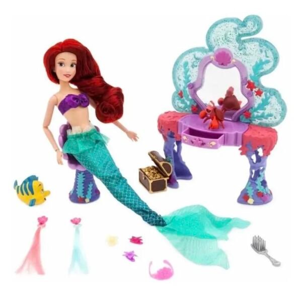 Ariel Sirenita Play Set Muñeca Tocador Bajo Del Mar Disney Store