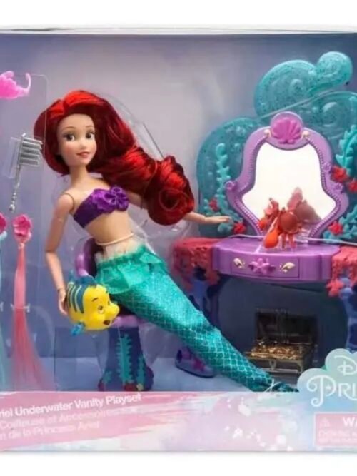 Ariel Sirenita Play Set Muñeca Tocador Bajo Del Mar Disney Store