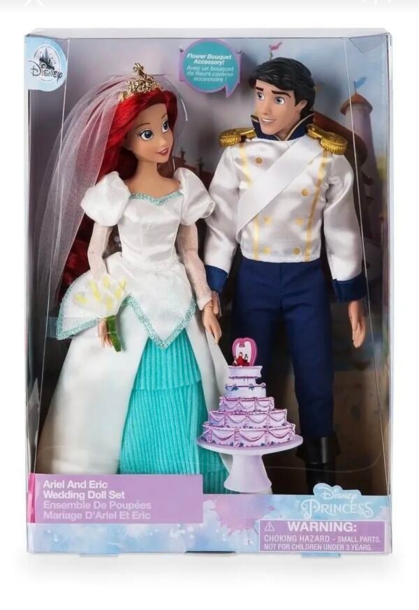 Ariel y Eric Pareja de Muñecos Novios traje matrimonio Disney Store