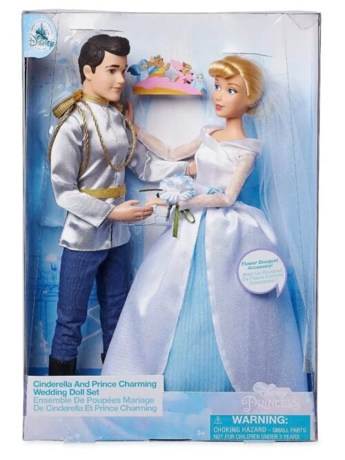 Cenicienta y Príncipe Charming  Encantador Pareja de Muñecos Novios  Disney Store