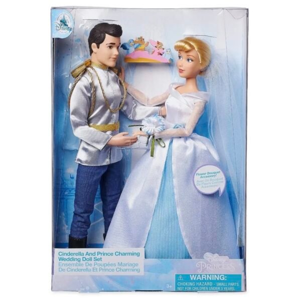 Cenicienta y Príncipe Charming  Encantador Pareja de Muñecos Novios  Disney Store