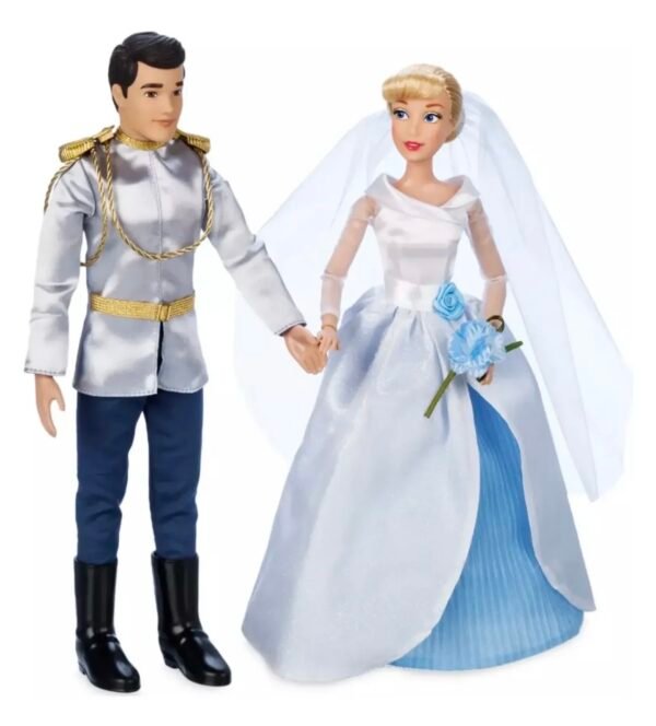 Cenicienta y Príncipe Charming  Encantador Pareja de Muñecos Novios  Disney Store