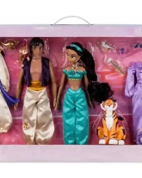 Jasmine Aladino Genio Set de Regalo Muñecos y accesorios Disney Store