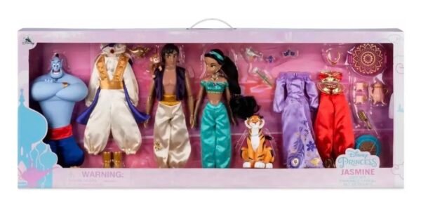 Jasmine Aladino Genio Set de Regalo Muñecos y accesorios Disney Store