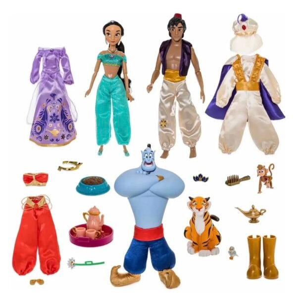 Jasmine Aladino Genio Set de Regalo Muñecos y accesorios Disney Store