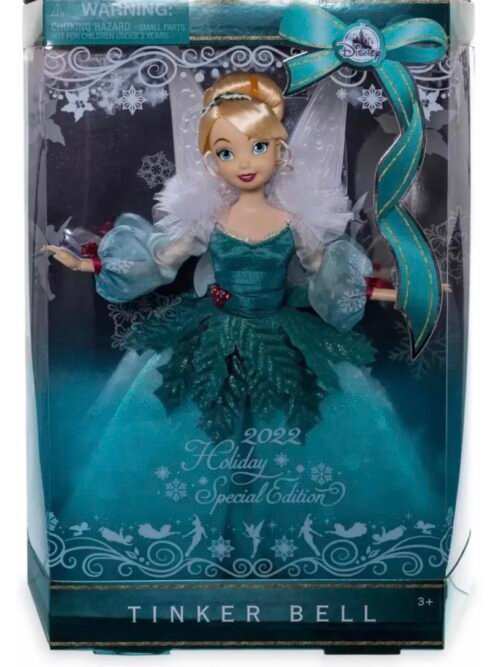 Tinkerbell Muñeca 29cm Navidad Holiday 2022 Ed Especial Disney Store