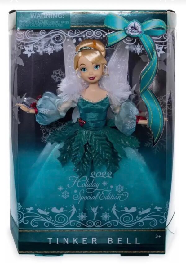 Tinkerbell Muñeca 29cm Navidad Holiday 2022 Ed Especial Disney Store