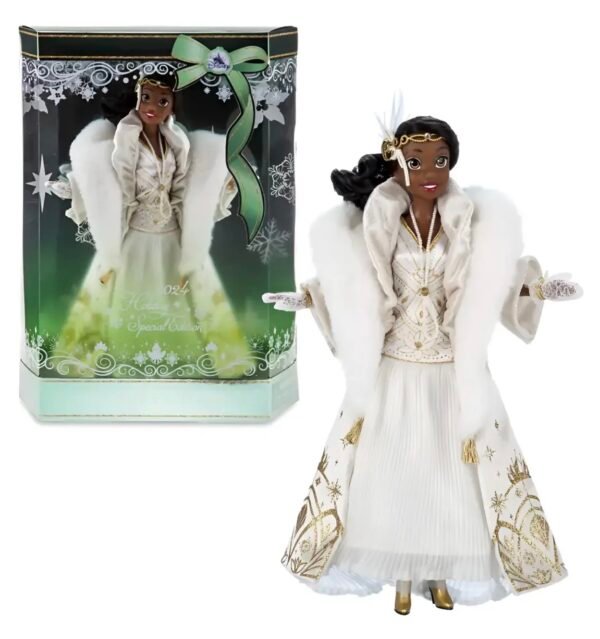 Tiana La Princesa y el sapo Muñeca 28cm Navidad Holiday 2023 Ed Especial Disney